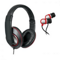 2 In 1 Sound Kit DJ Headphones Features In-Line Volume Control + Earbuds